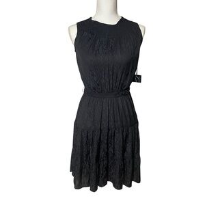 Simply Vera Vera Wang Black Sleeveless Smocked Dress NWT, Sz XS